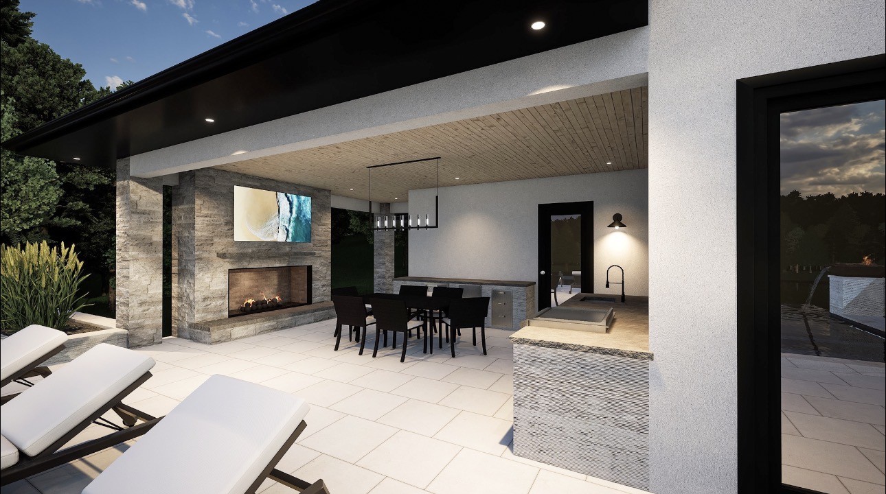 outdoor covered bar